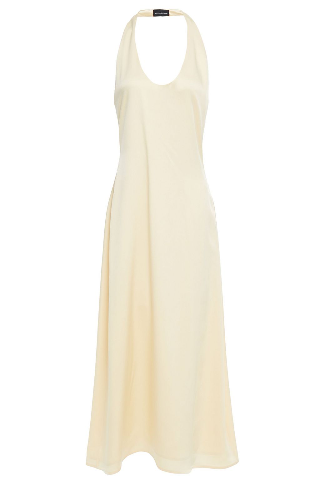 cream silk midi dress