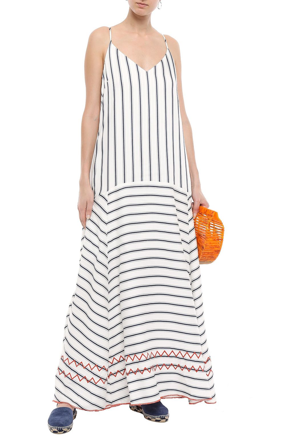 CHARLI Embroidered jacquard maxi dress