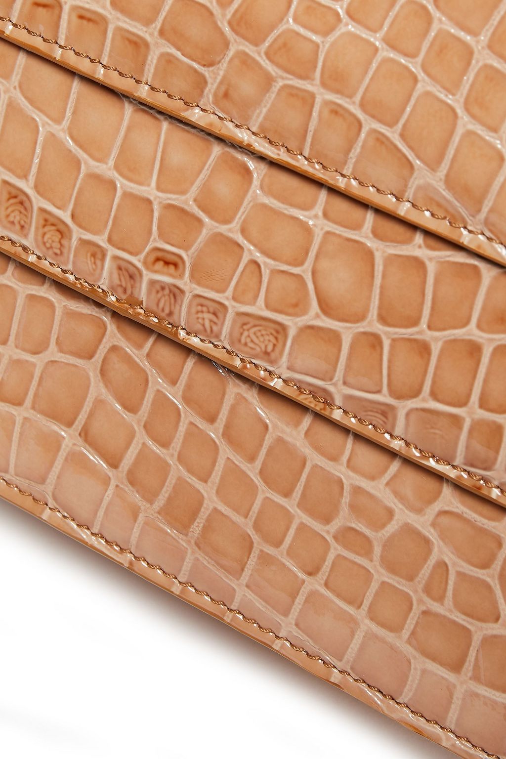 REJINA PYO Ana glossed croc-effect leather shoulder bag