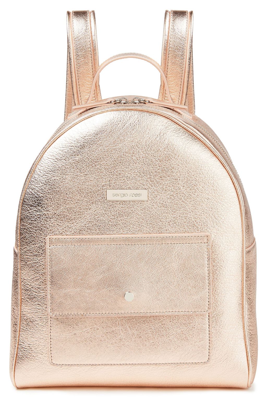 gold leather backpack