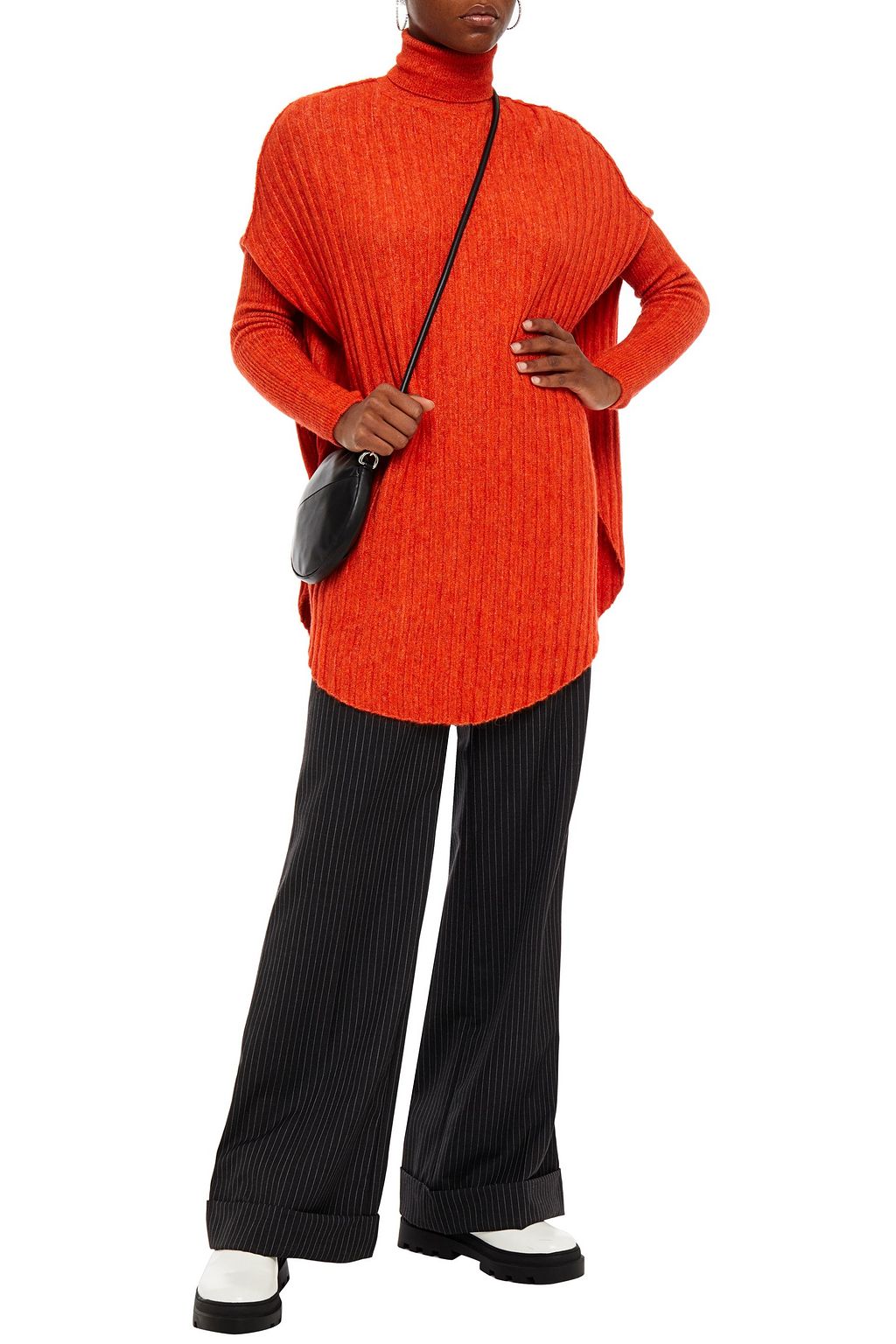 MM6 MAISON MARGIELA Oversized ribbed-knit turtleneck sweater