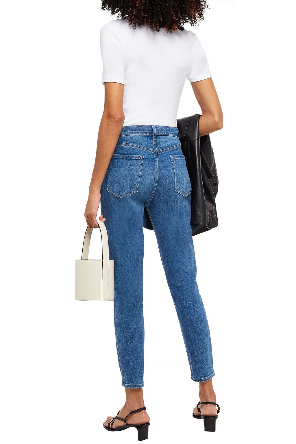 J BRAND Cropped high-rise skinny jeans