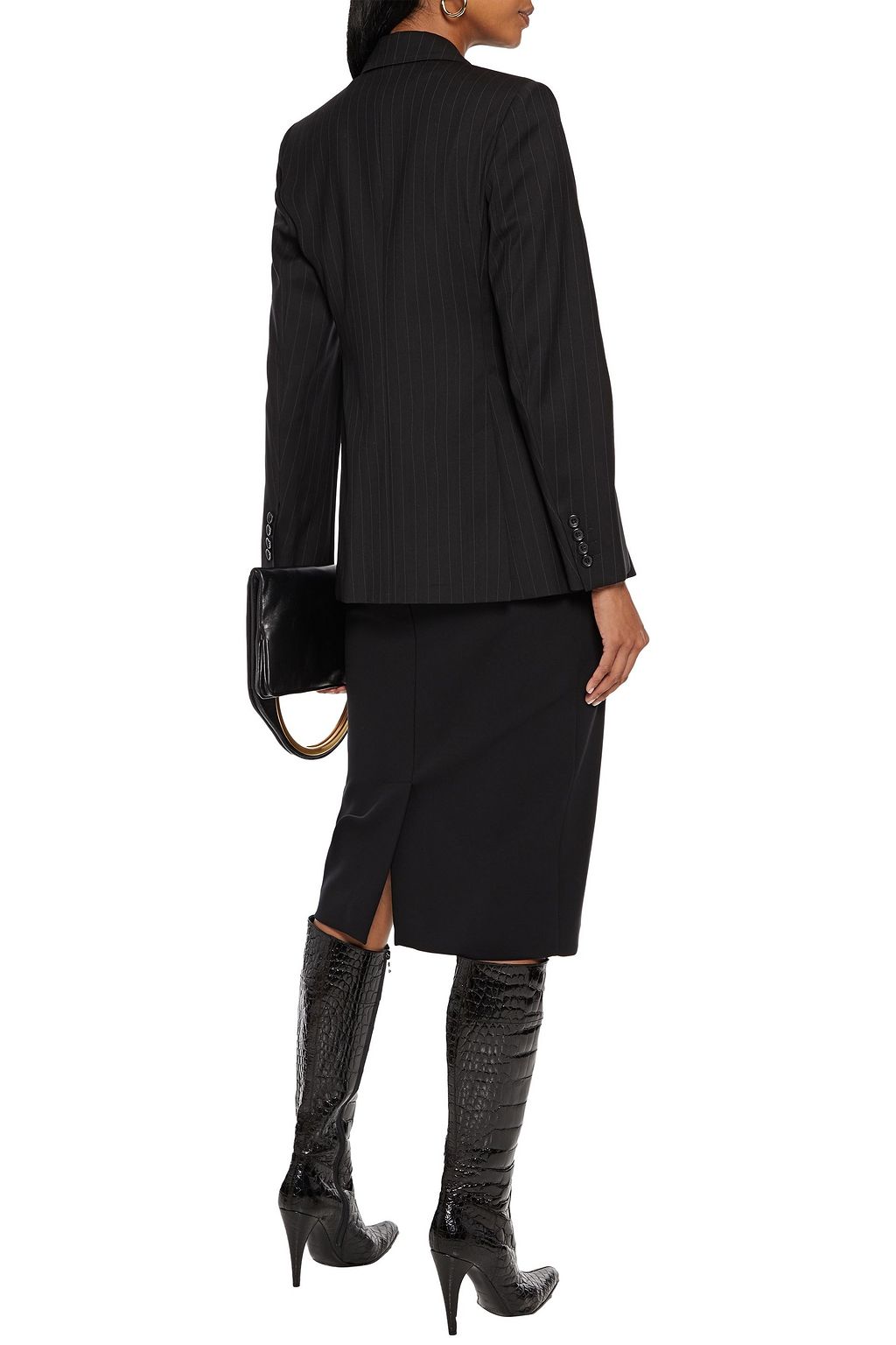 MAX MARA Zinco double-breasted pinstriped wool-twill blazer