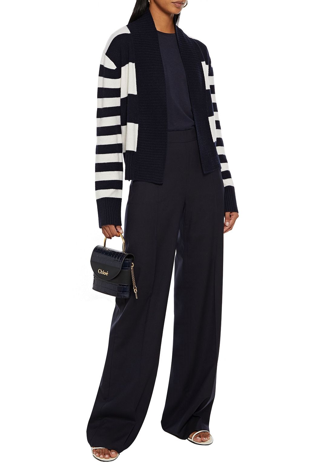 MAX MARA Torquay striped wool and cashmere-blend cardigan
