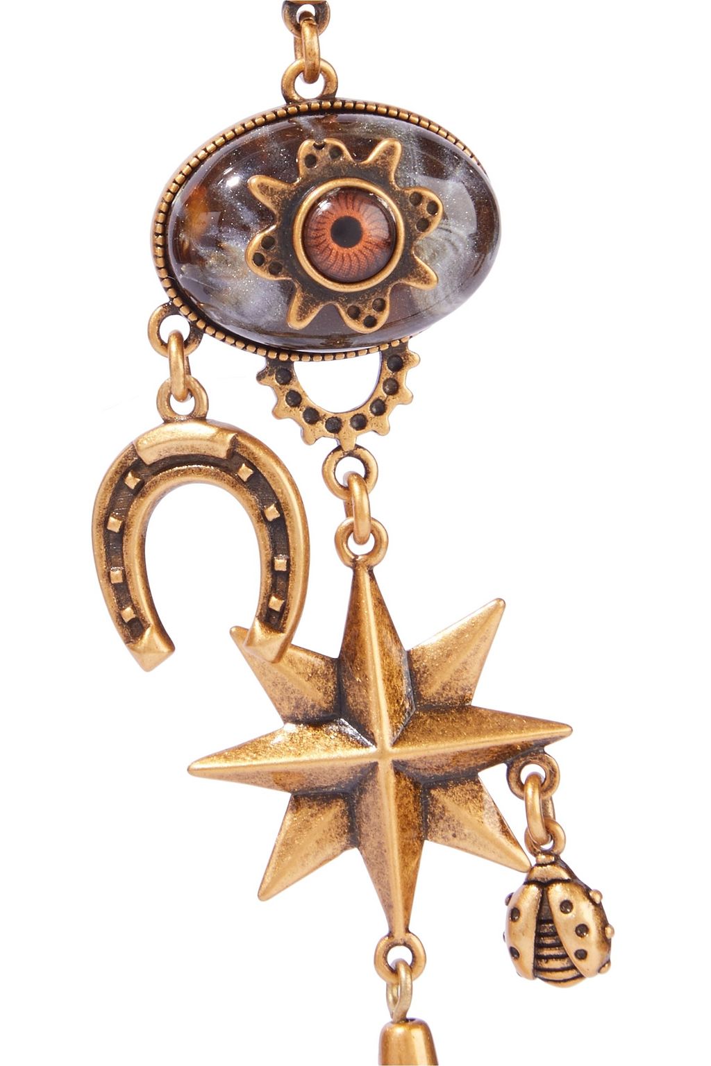 ZIMMERMANN Lucky Charms burnished gold-tone stone earrings