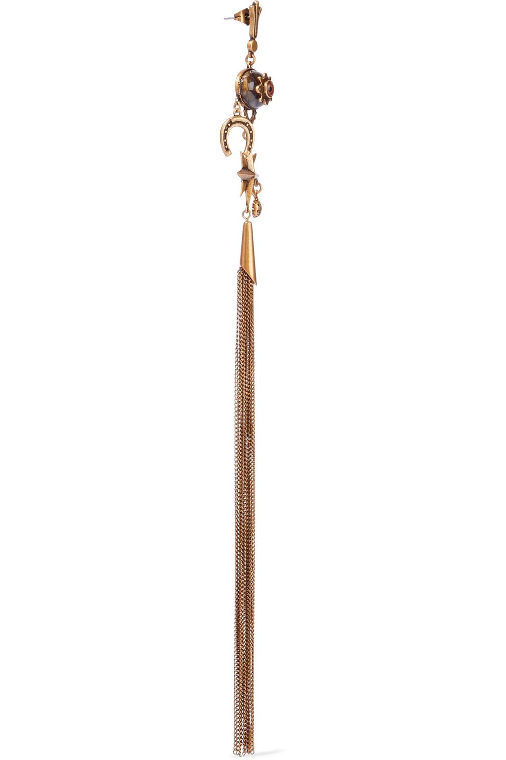 ZIMMERMANN Lucky Charms burnished gold-tone stone earrings