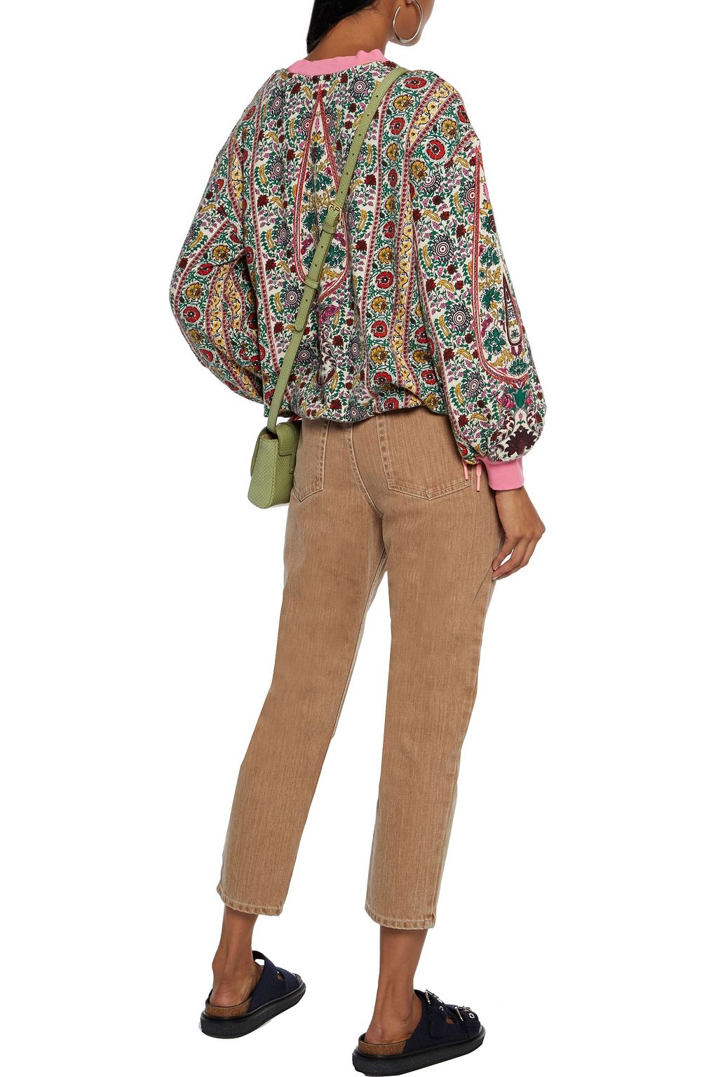 ALICE + OLIVIA Amirah printed French cotton-terry sweatshirt