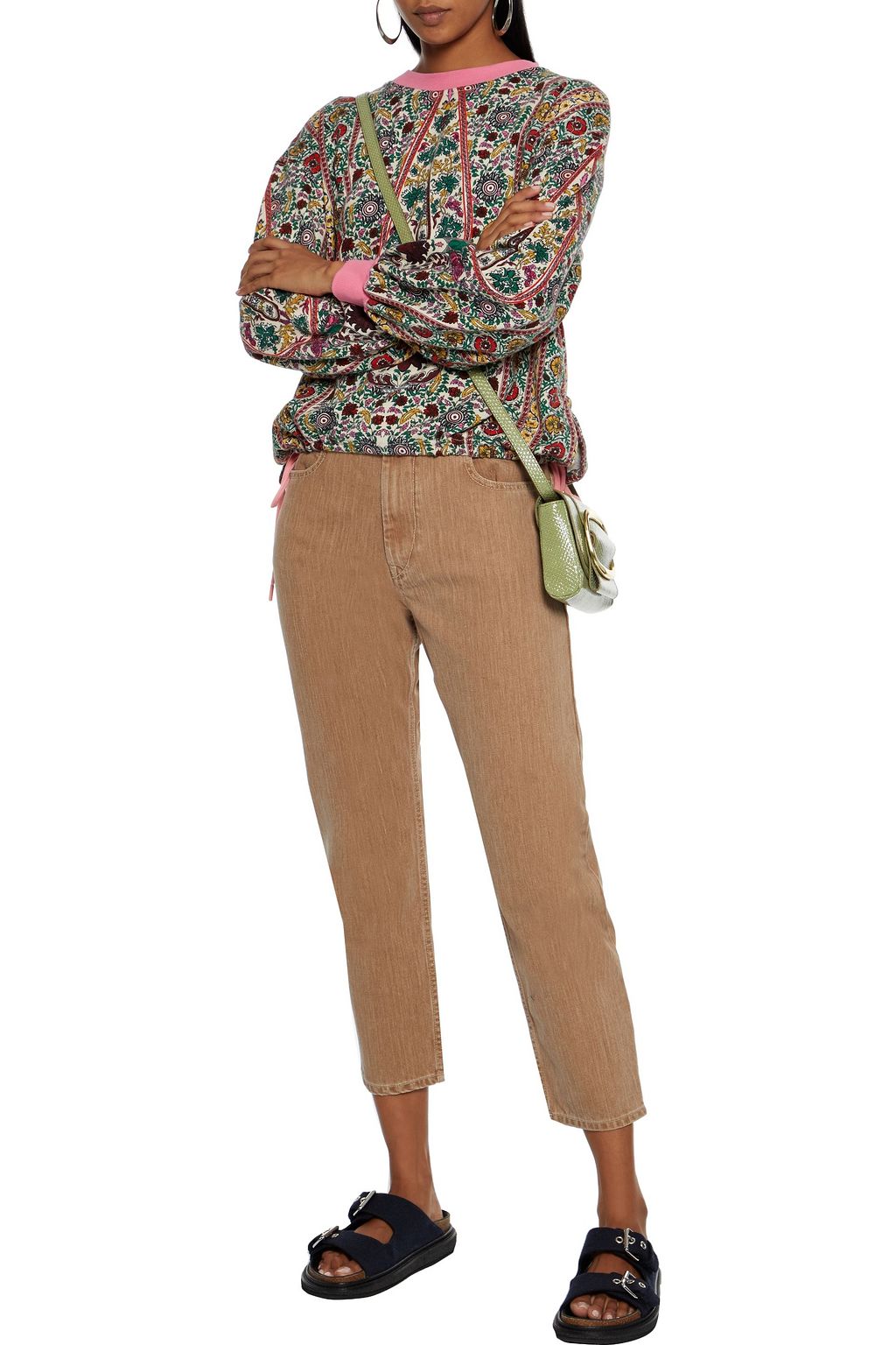 ALICE + OLIVIA Amirah printed French cotton-terry sweatshirt