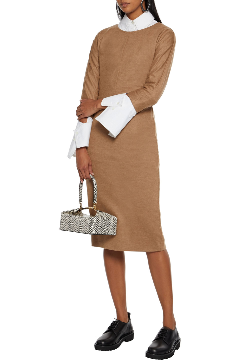 max mara wool flannel dress