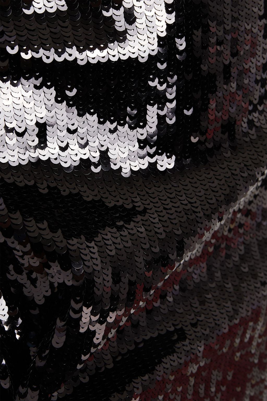 HUISHAN ZHANG Faux pearl-embellished sequined woven skirt