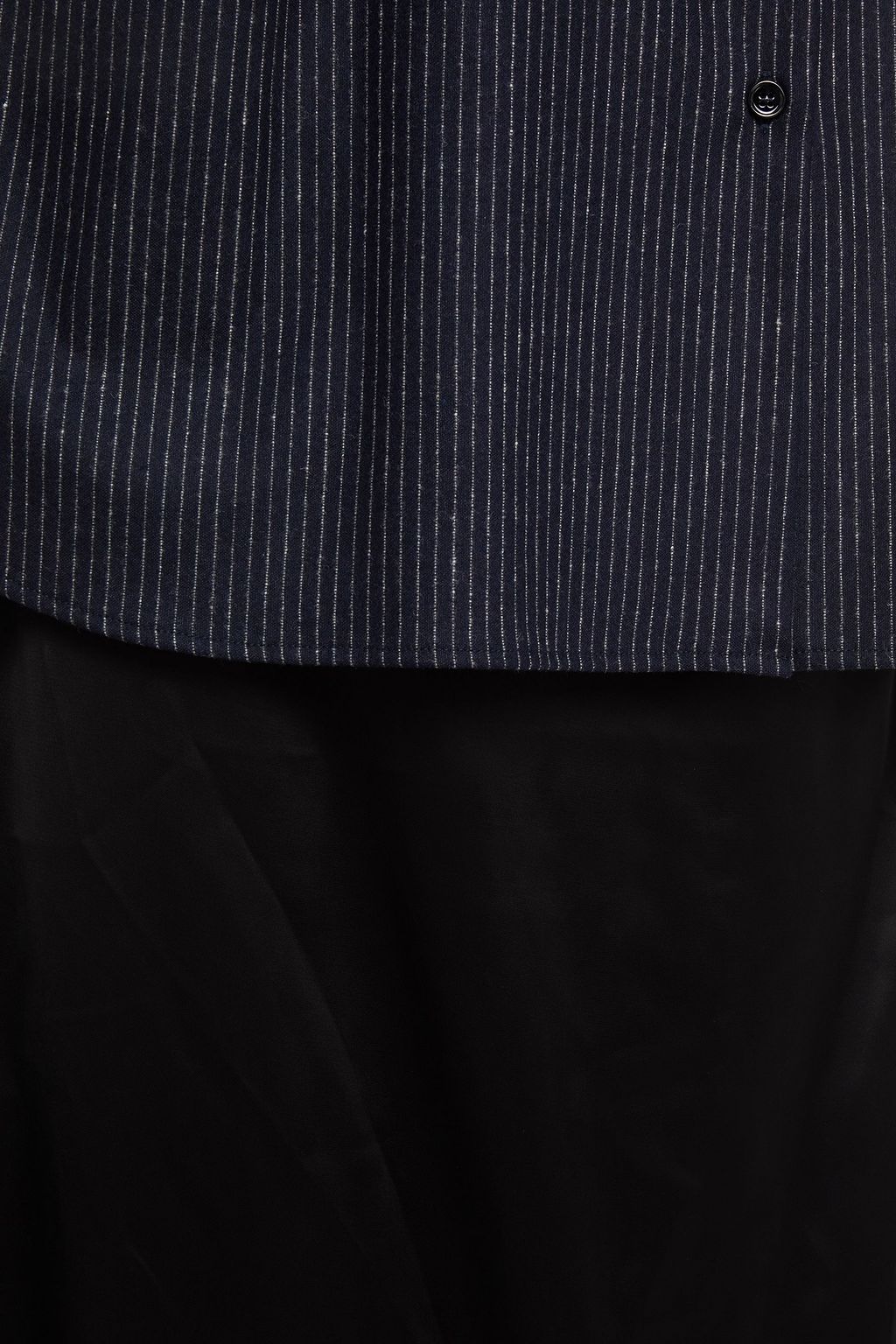MM6 MAISON MARGIELA Layered pinstriped wool-flannel and satin midi dress