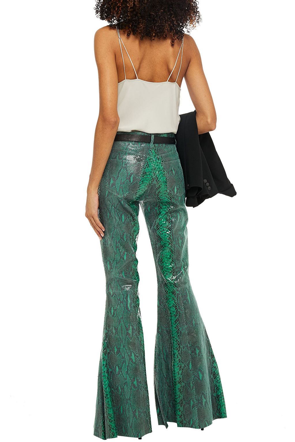snake flared pants