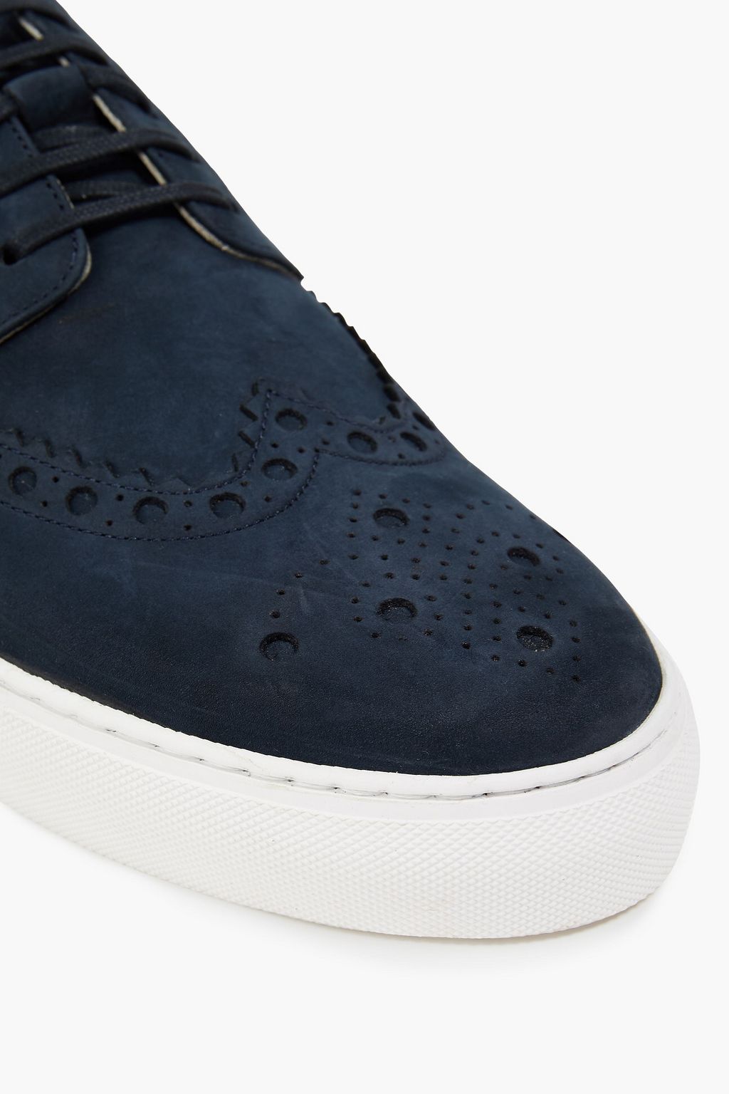 GRENSON Perforated nubuck sneakers