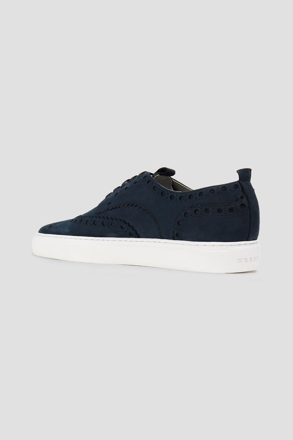 GRENSON Perforated nubuck sneakers