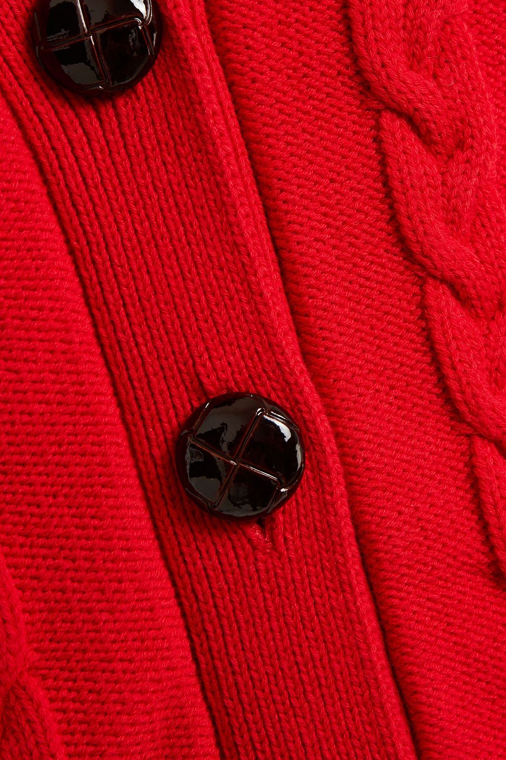 GANNI Cable-knit cotton-blend vest