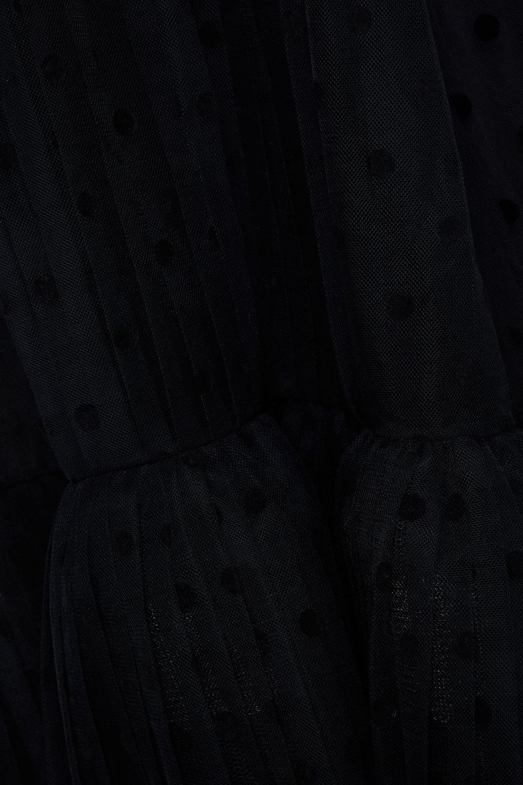 HUISHAN ZHANG Pleated flocked tulle dress