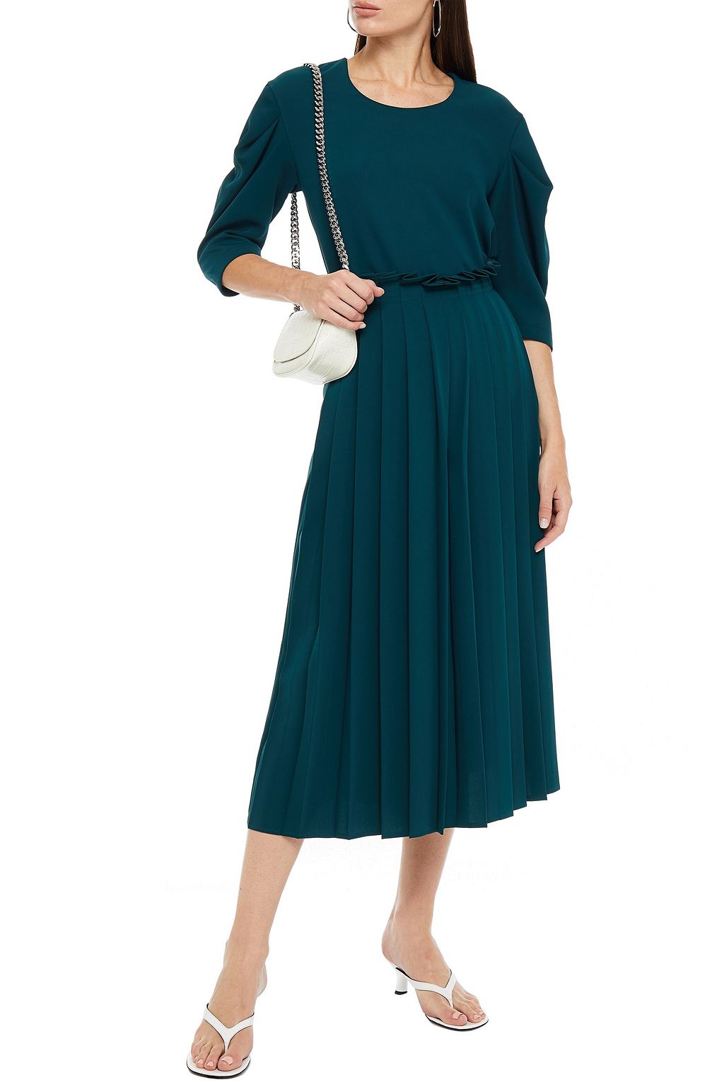 MM6 MAISON MARGIELA Pleated crepe culottes