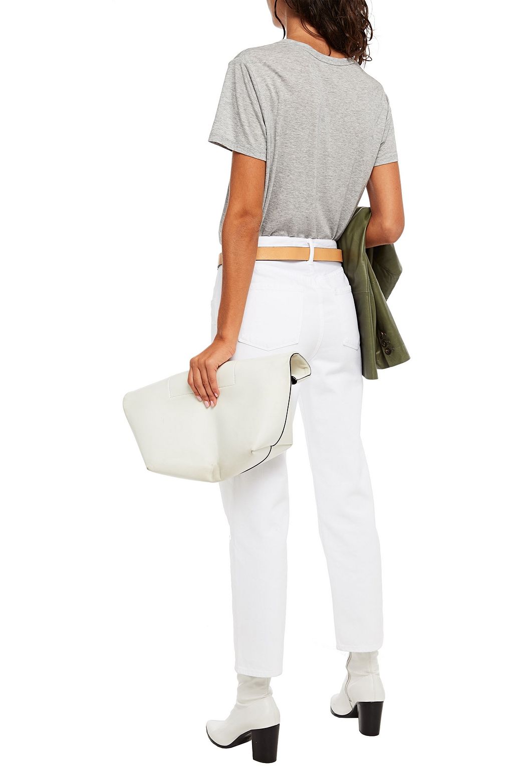 J BRAND Wynne cropped high-rise straight-leg jeans