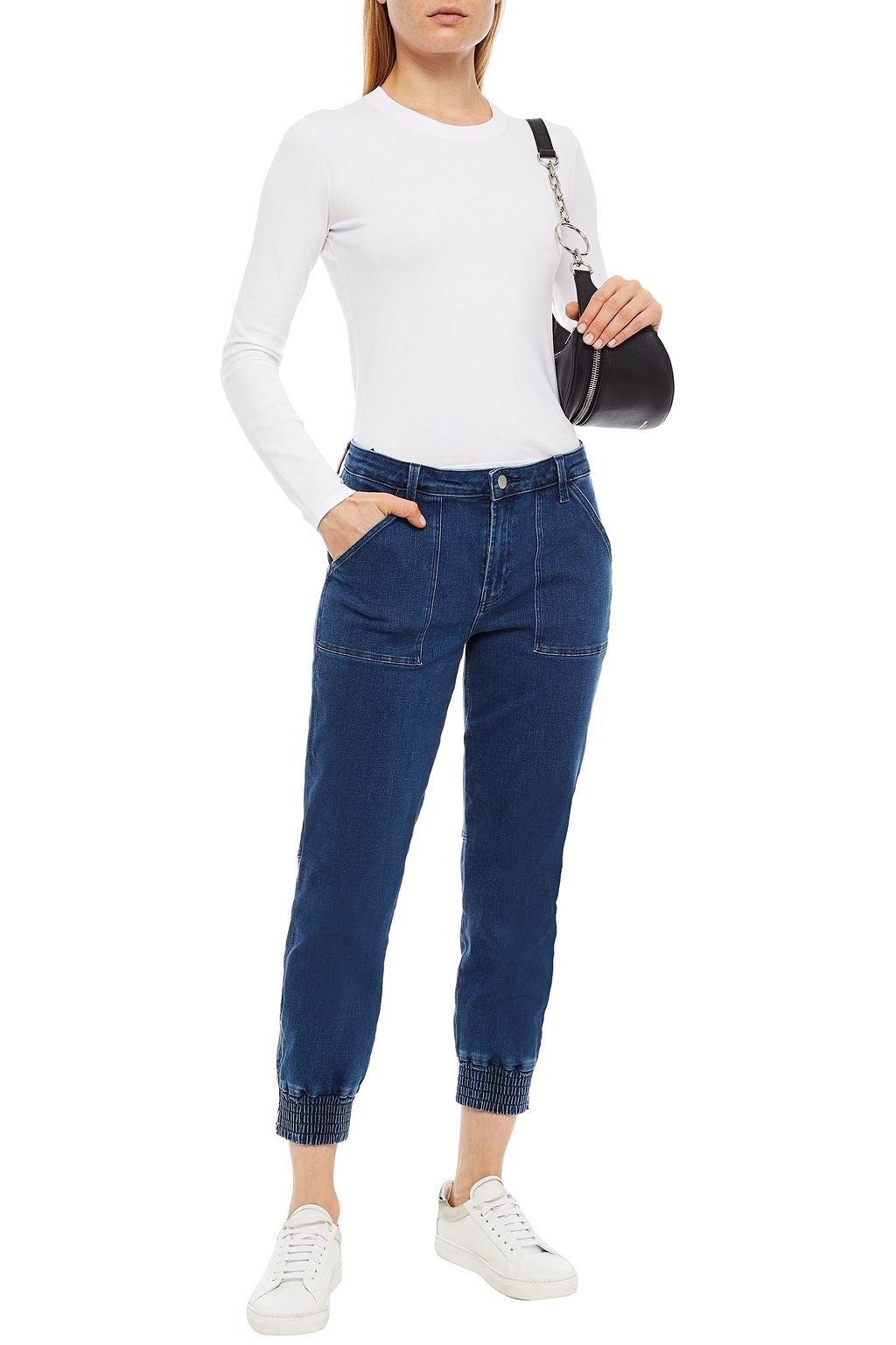 J BRAND Hoch sitzende Karottenjeans mit Reißverschlussdetails