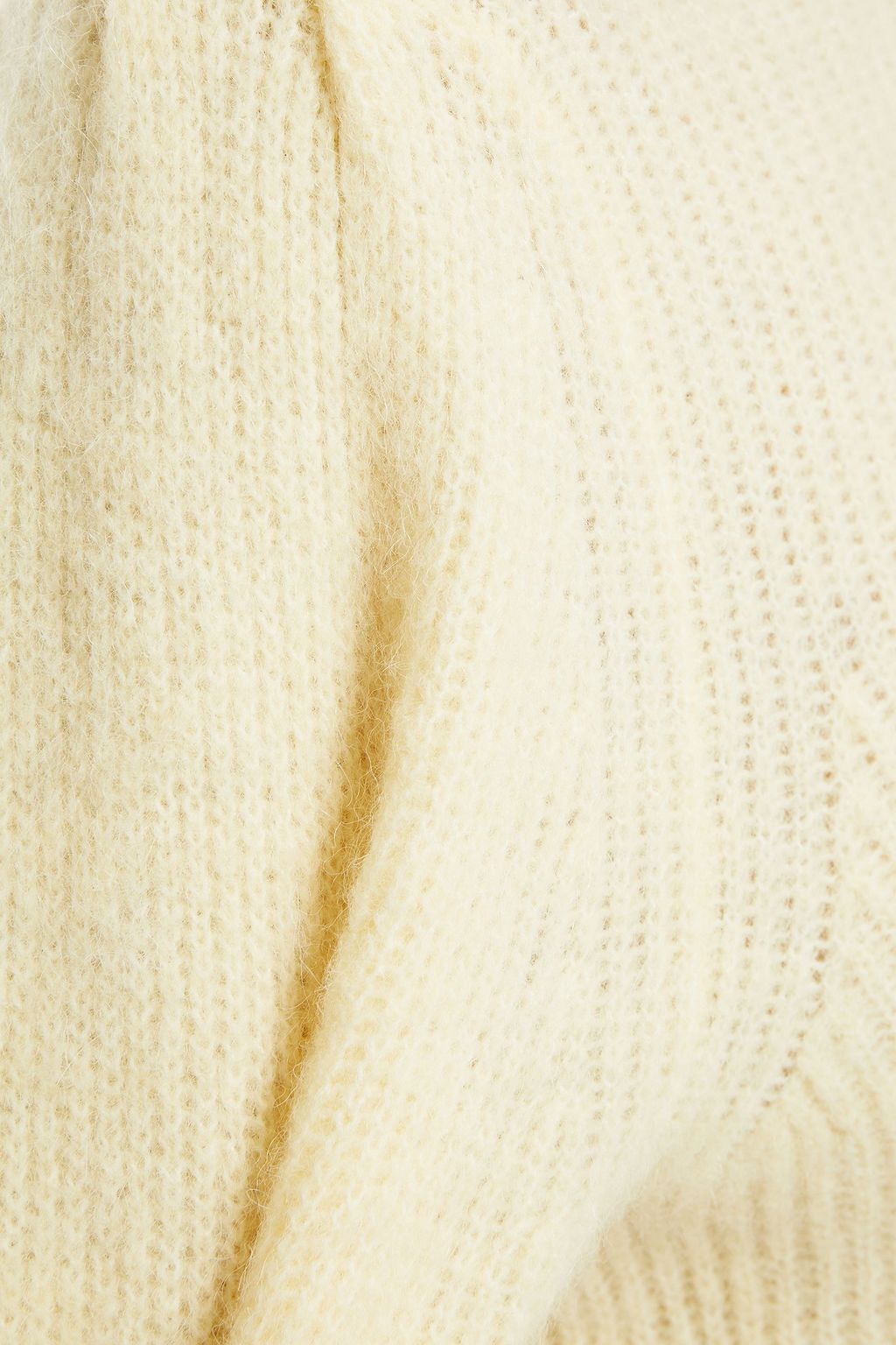 GANNI Brushed ribbed-knit sweater