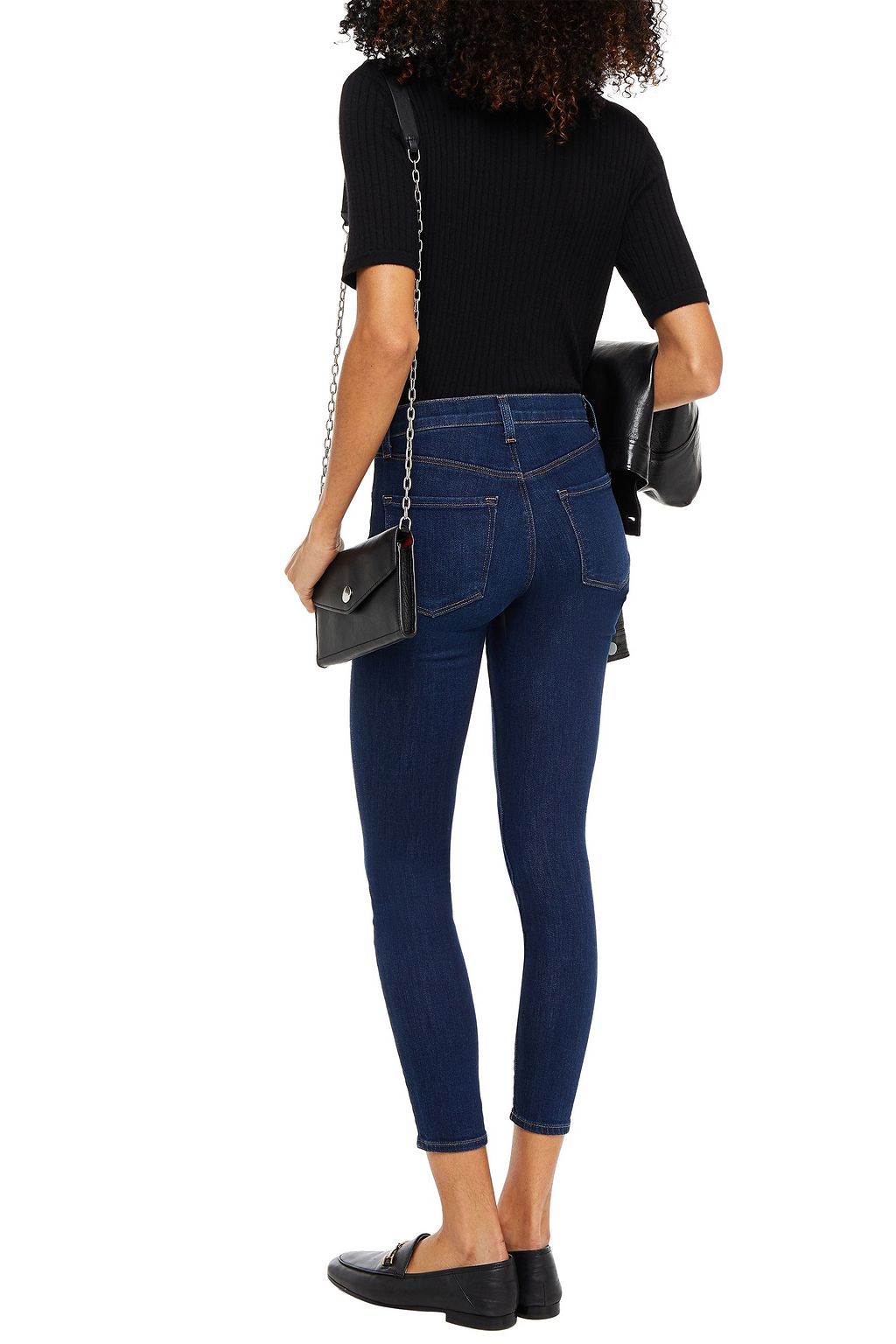 J BRAND Cropped high-rise skinny jeans