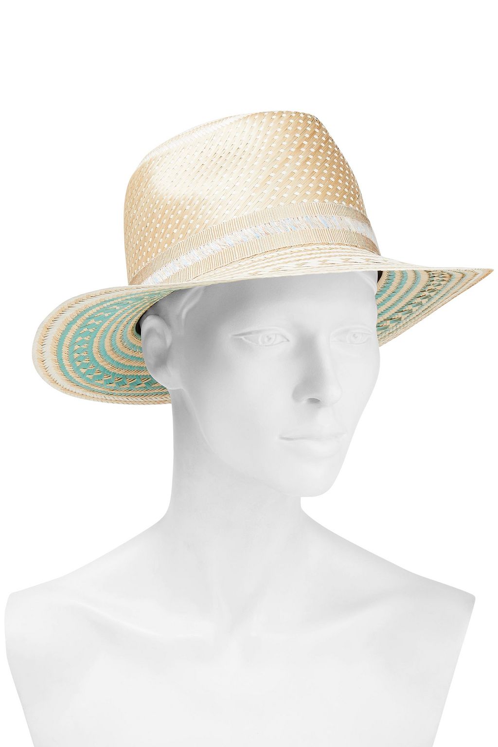 YOSUZI Alba grosgrain-trimmed straw Panama hat