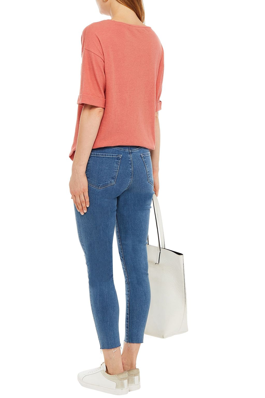 J BRAND Alana distressed high-rise skinny jeans