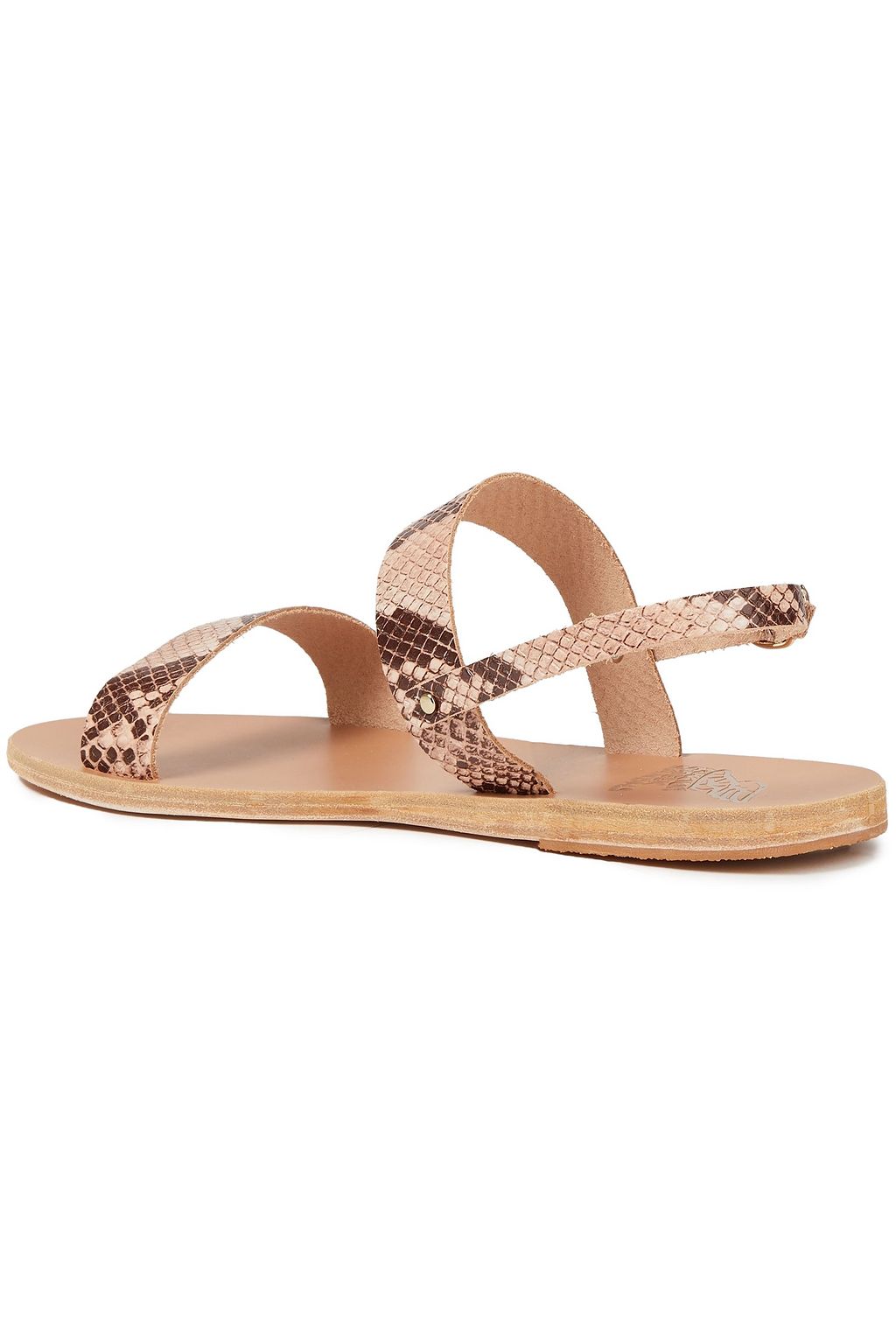 ANCIENT GREEK SANDALS Clio snake-effect leather sandals