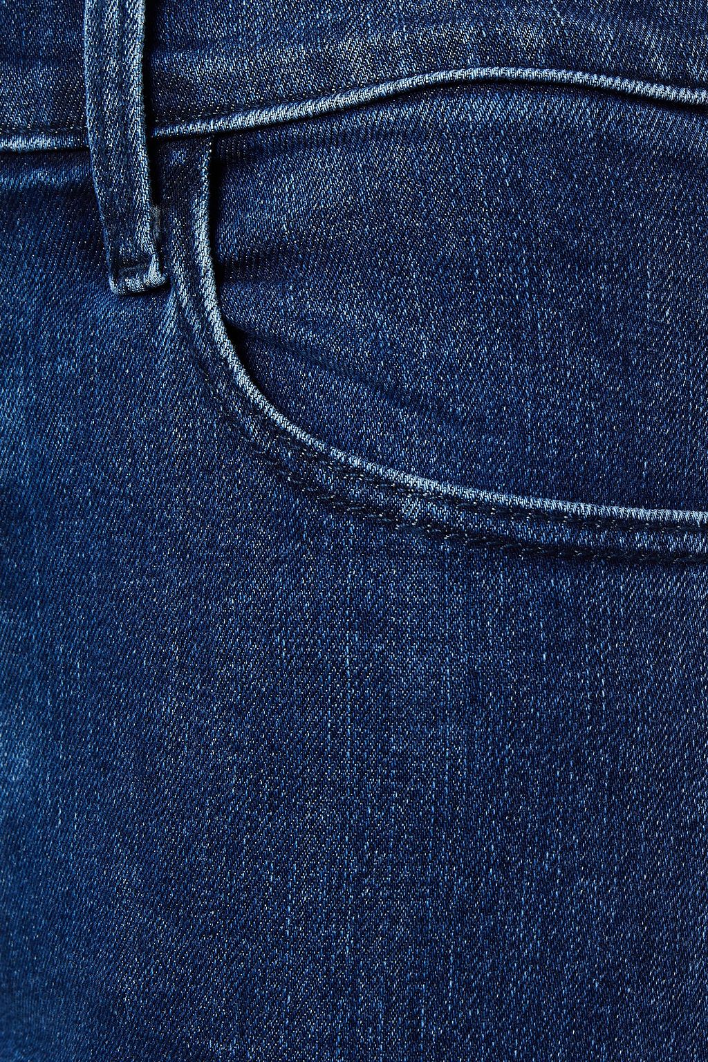 J BRAND Frayed high-rise skinny jeans