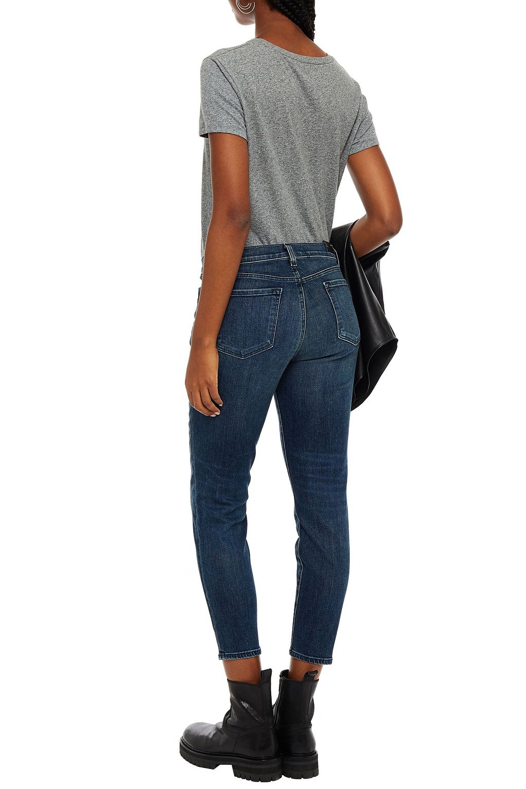 J BRAND Cropped mid-rise skinny jeans