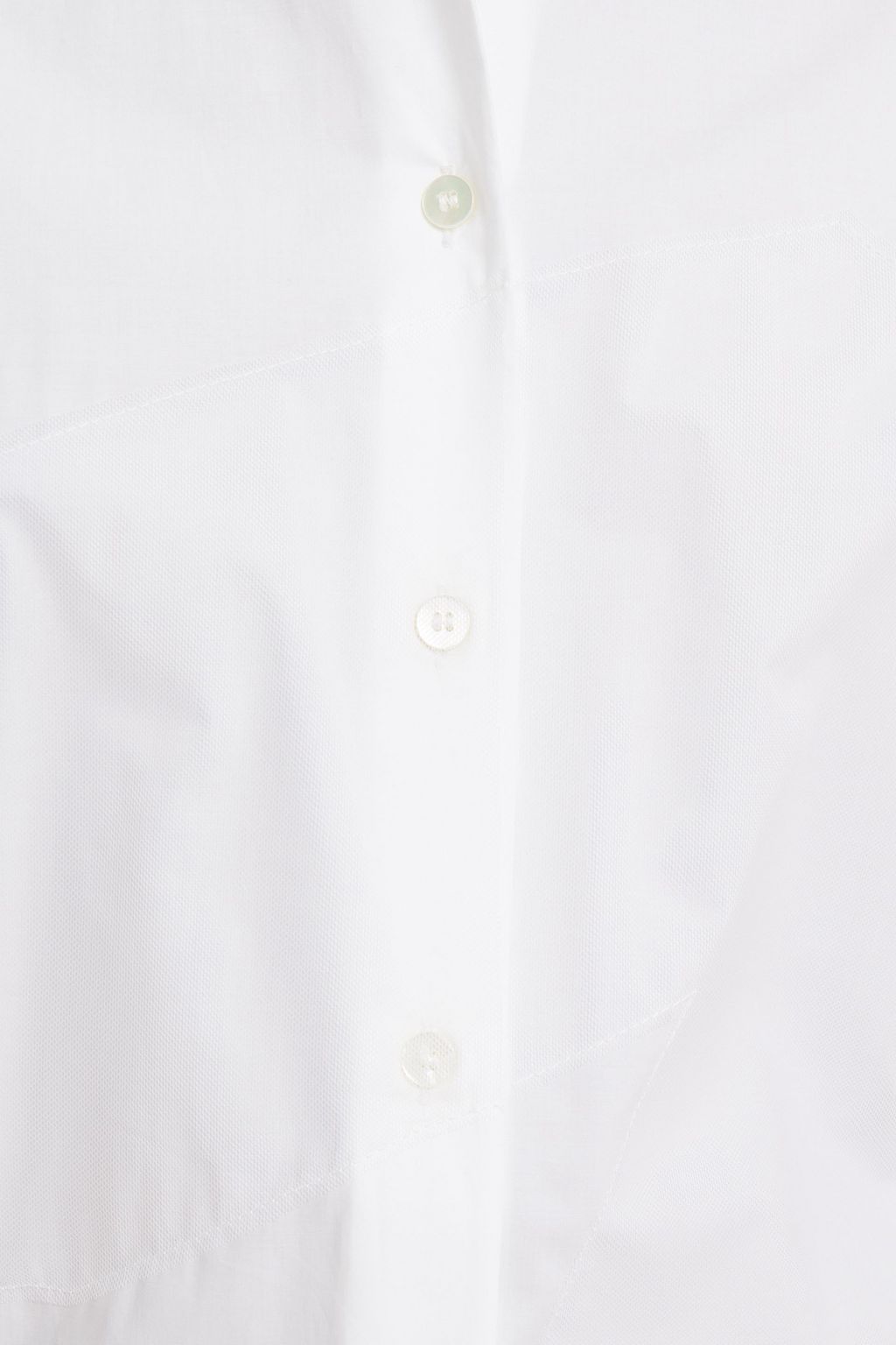 MM6 MAISON MARGIELA Hemd aus Baumwollpopeline mit Tülleinsätzen