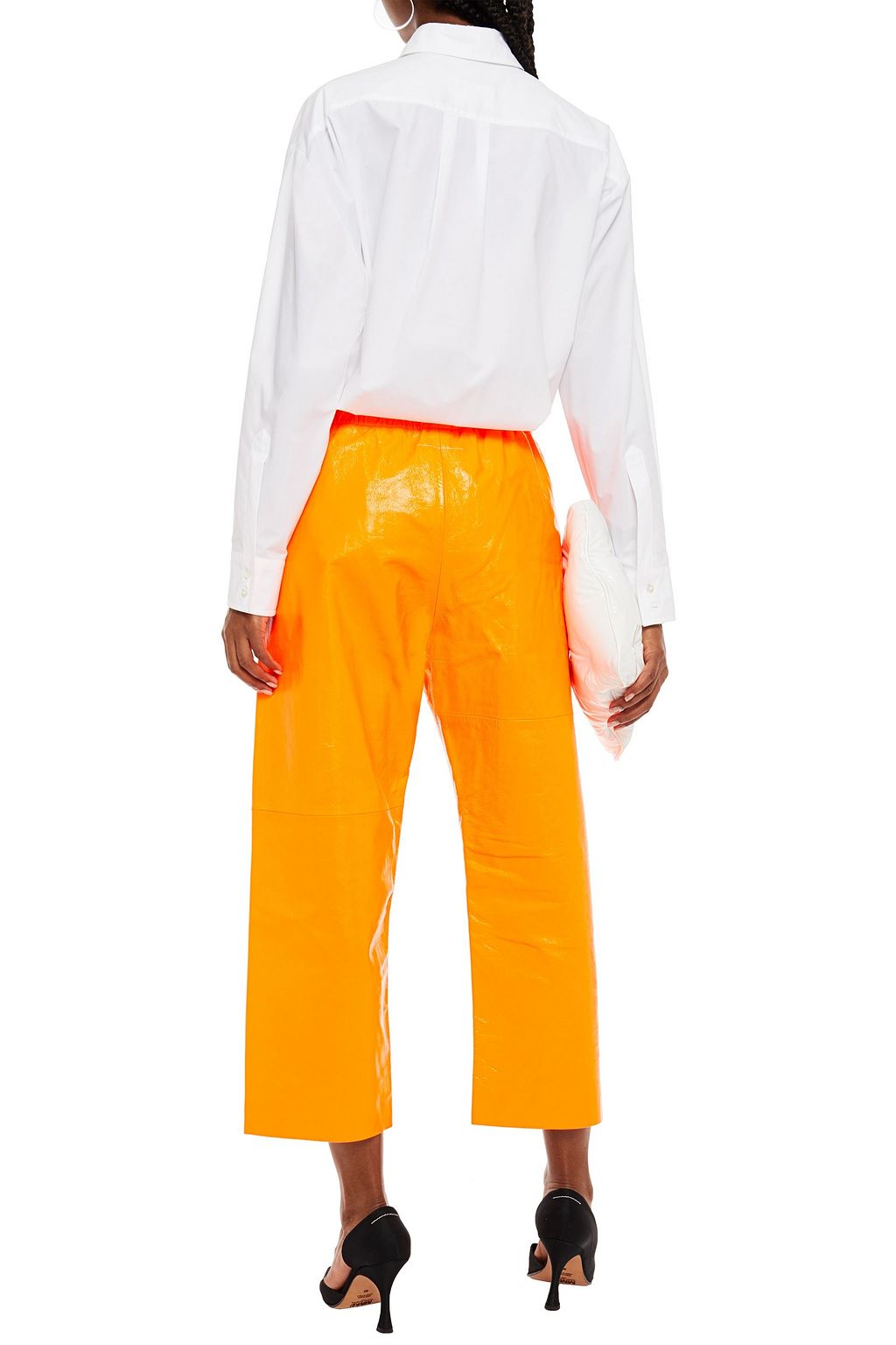 MM6 MAISON MARGIELA Hemd aus Baumwollpopeline mit Tülleinsätzen