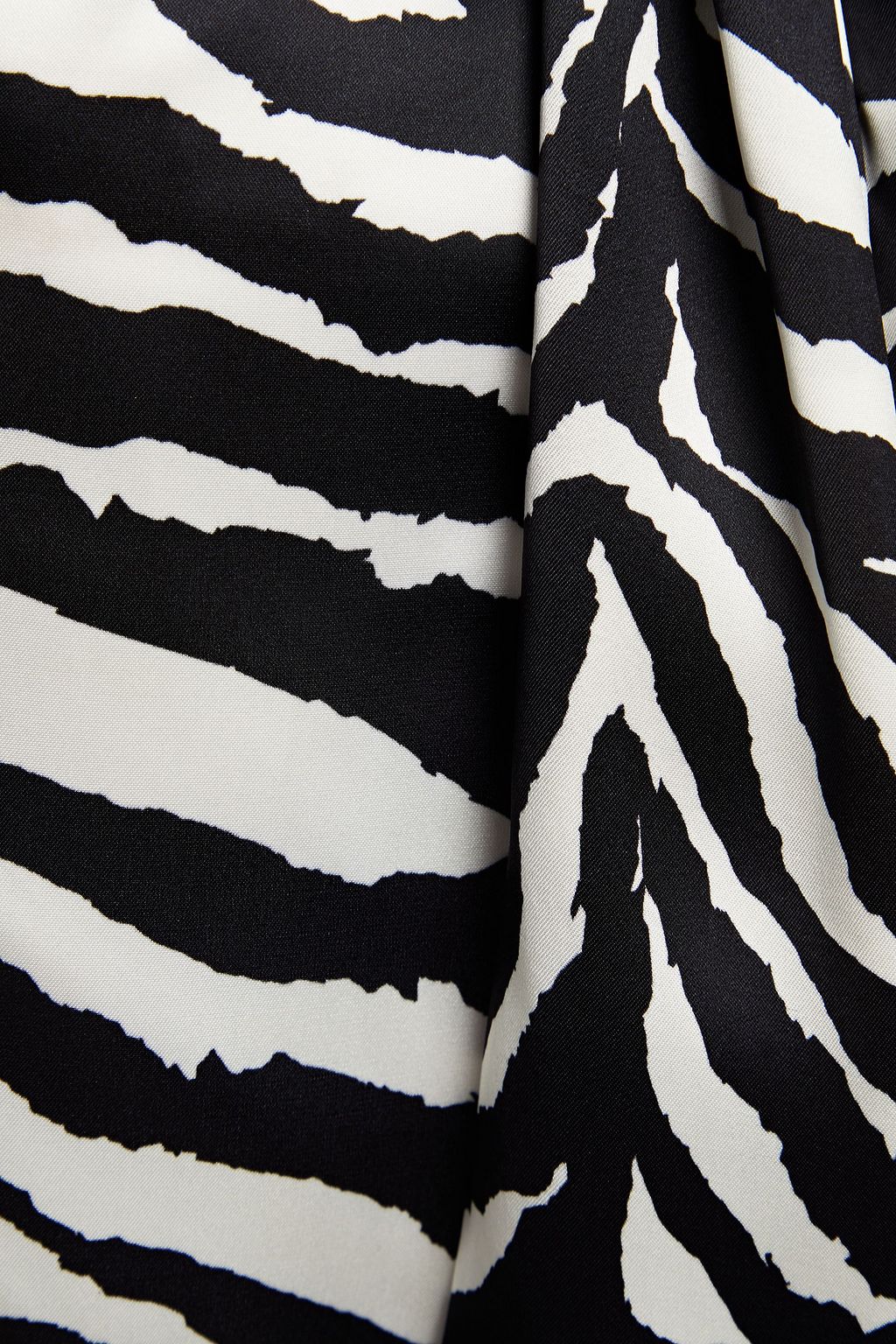 MM6 MAISON MARGIELA Convertible tie-neck zebra-print satin tunic