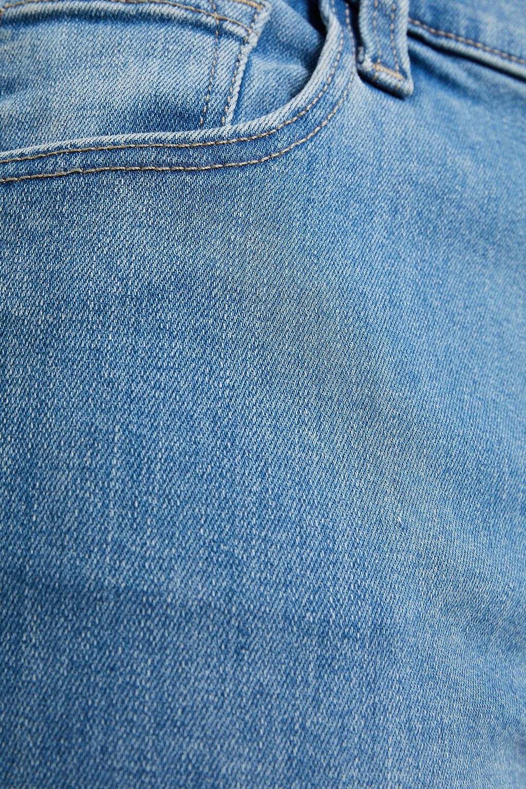 J BRAND Frayed high-rise skinny jeans