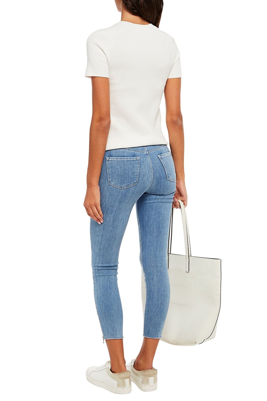 J BRAND Cropped mid-rise skinny jeans