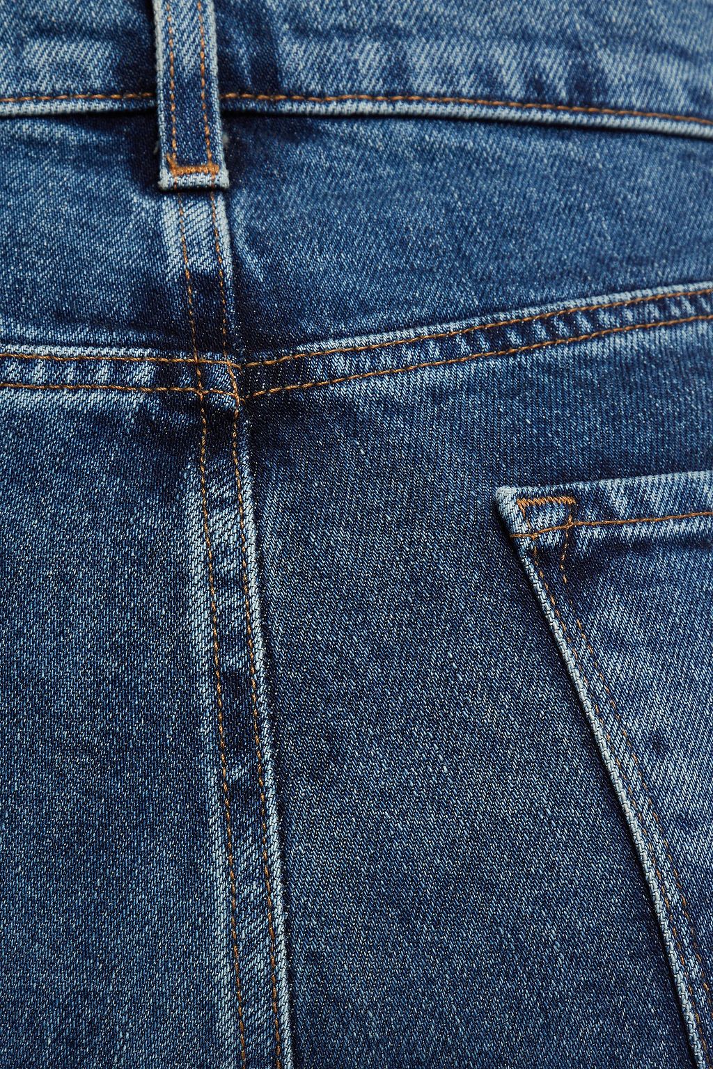J BRAND Distressed high-rise straight-leg jeans