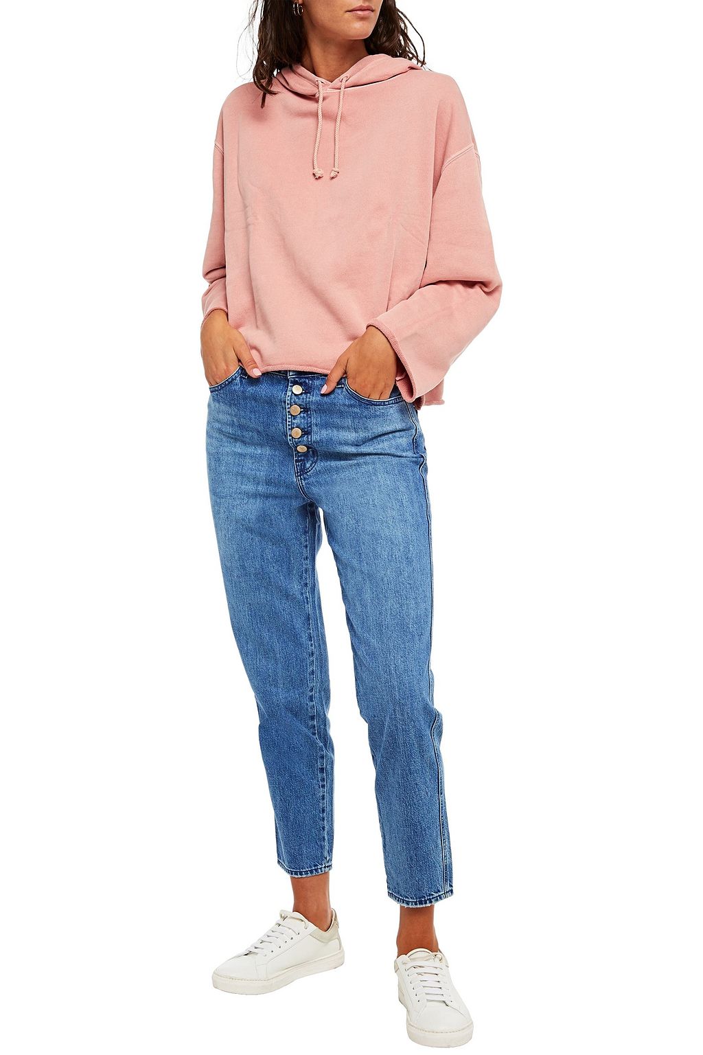 J BRAND Faded high-rise slim-leg jeans