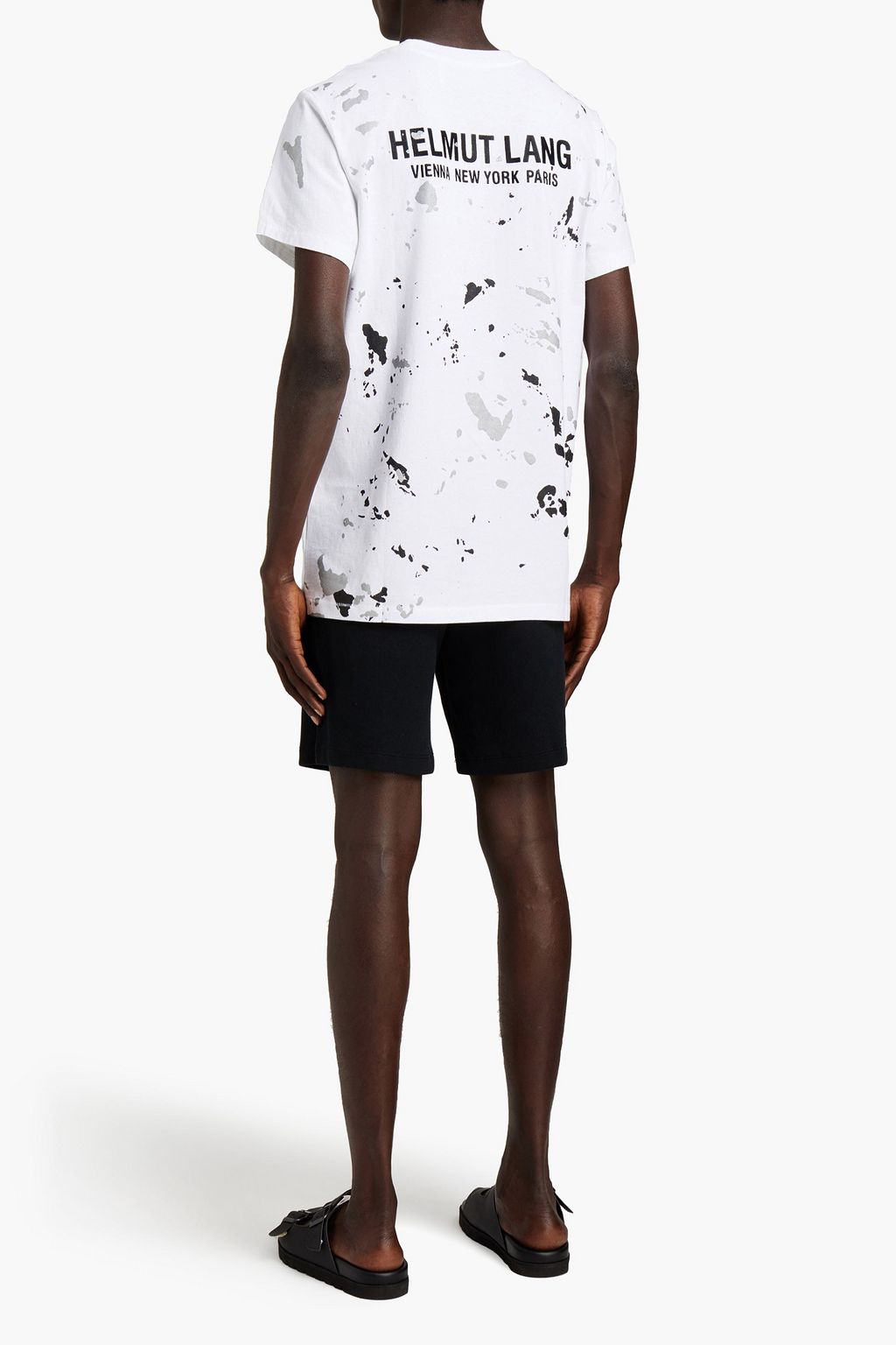 HELMUT LANG Standard Painter embroidered printed cotton-jersey T-shirt