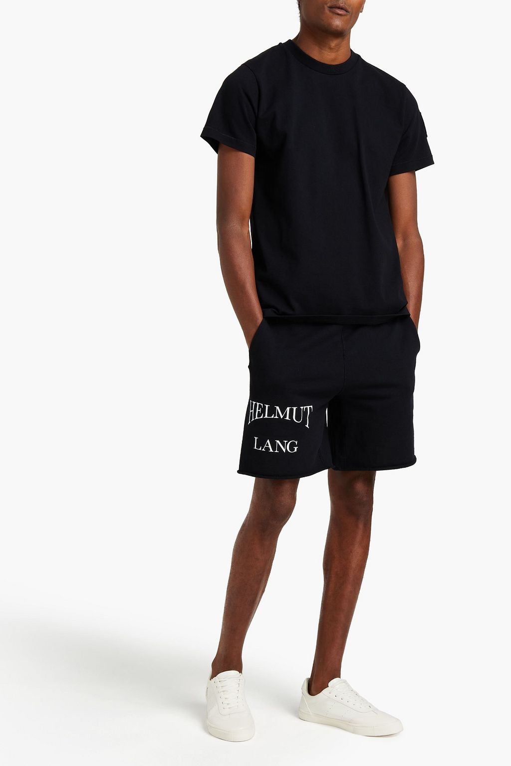 HELMUT LANG Appliquéd cotton-jersey T-shirt