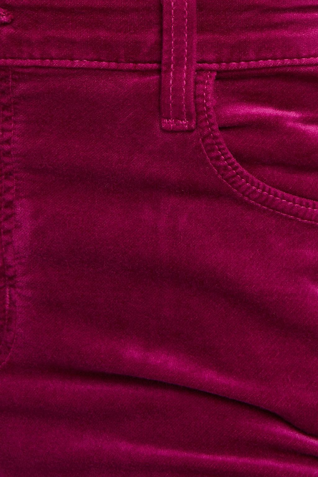 J BRAND Cropped cotton-blend crushed-velvet skinny pants