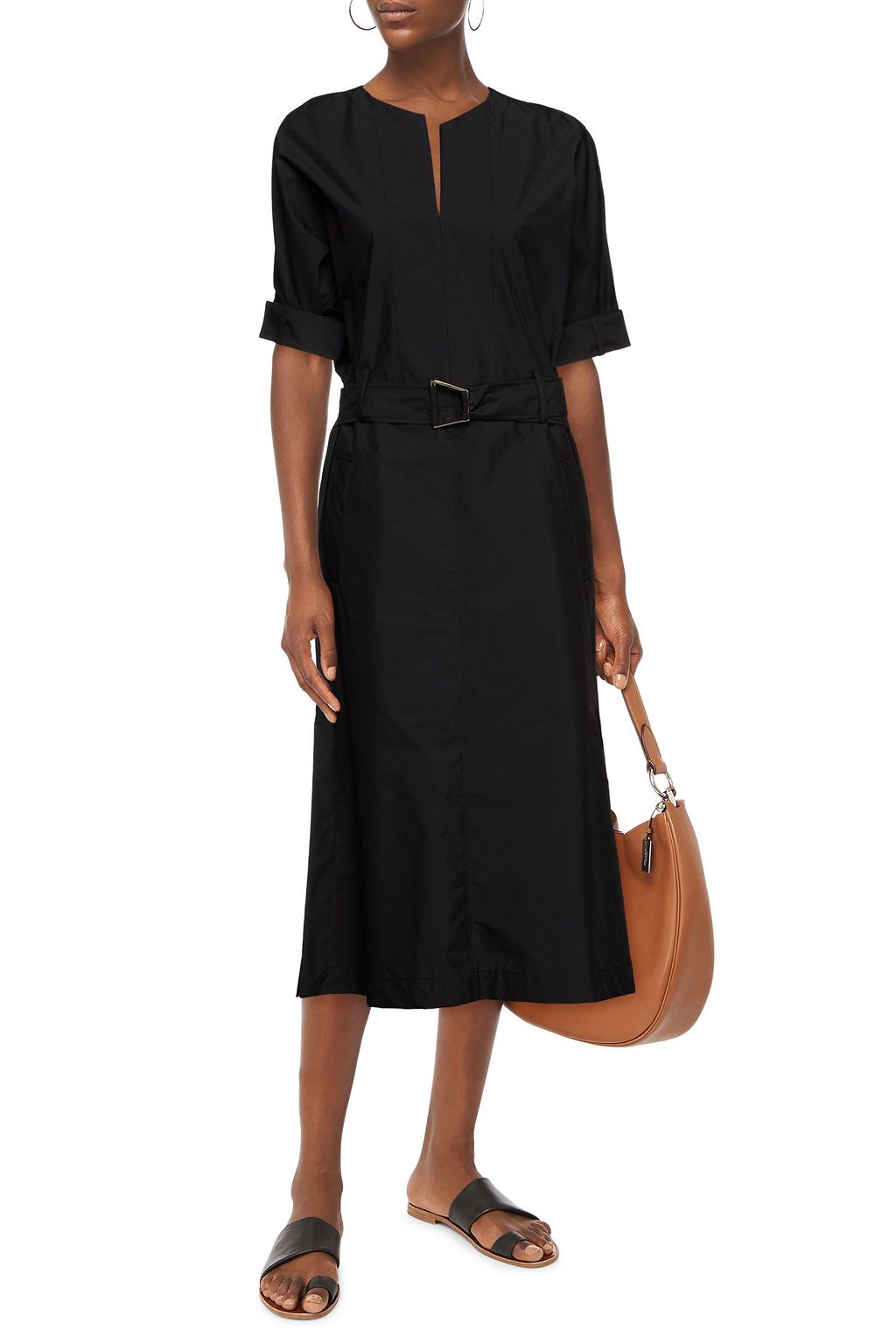 3.1 PHILLIP LIM Belted cotton-blend poplin midi dress