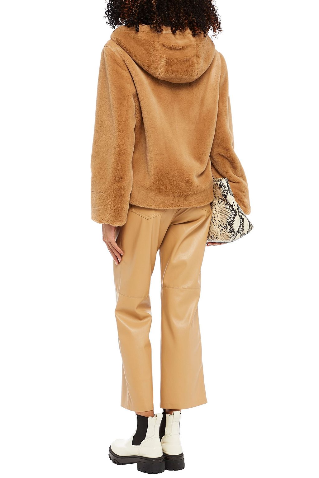 VINCE. Faux fur hooded jacket
