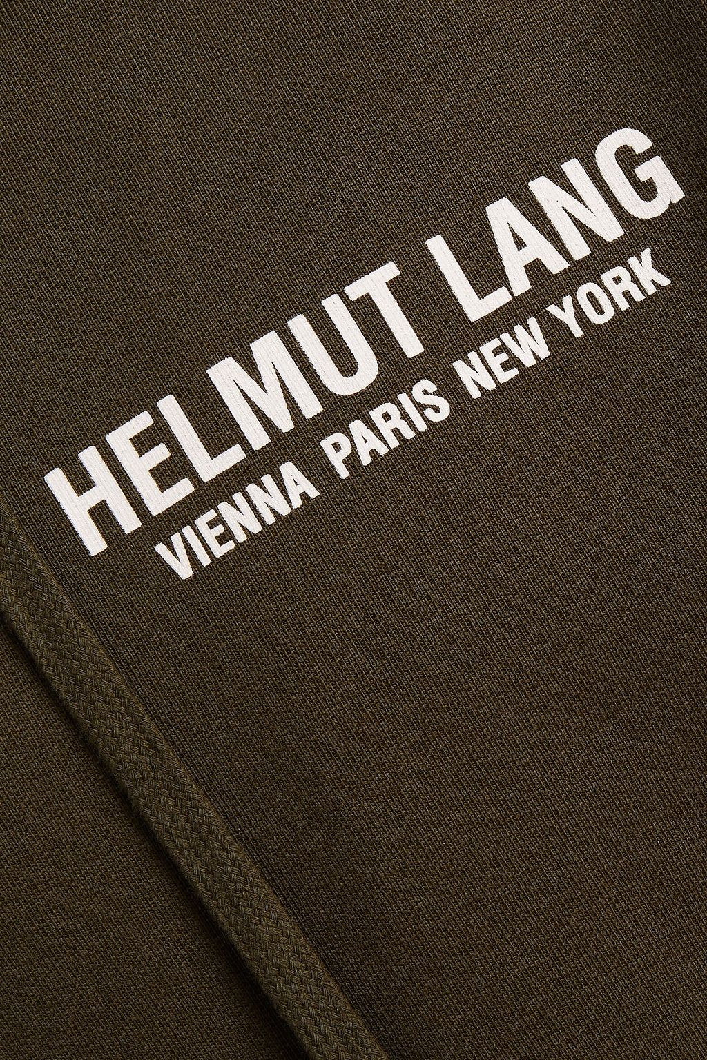 HELMUT LANG Printed cotton-fleece hoodie