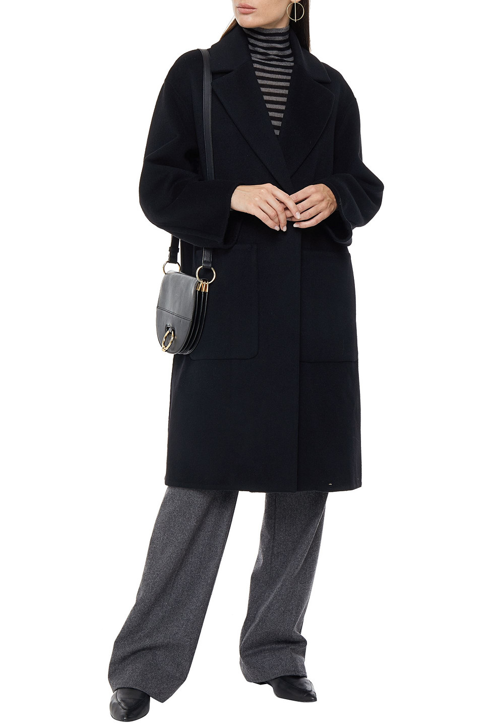 vince brushed wool coat