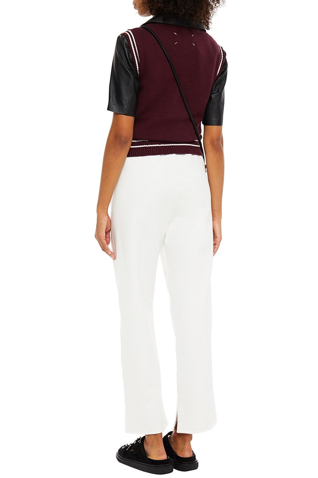 MM6 MAISON MARGIELA Cropped French cotton-terry track pants