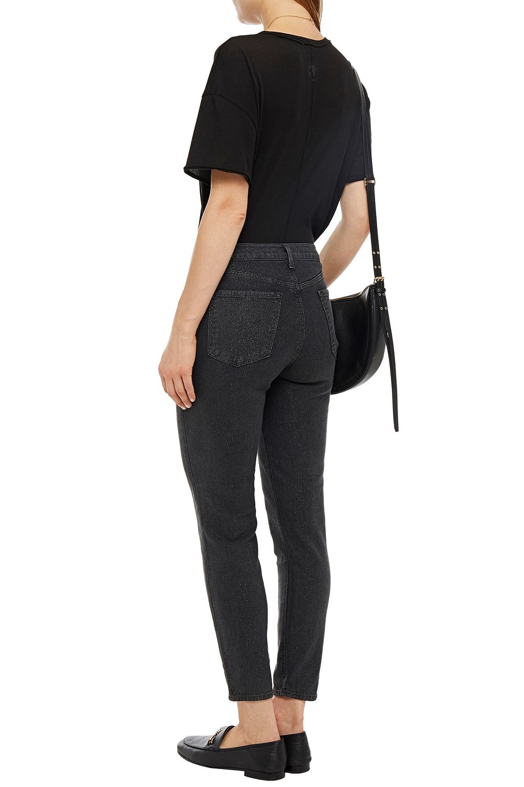 J BRAND Metallic high-rise skinny jeans