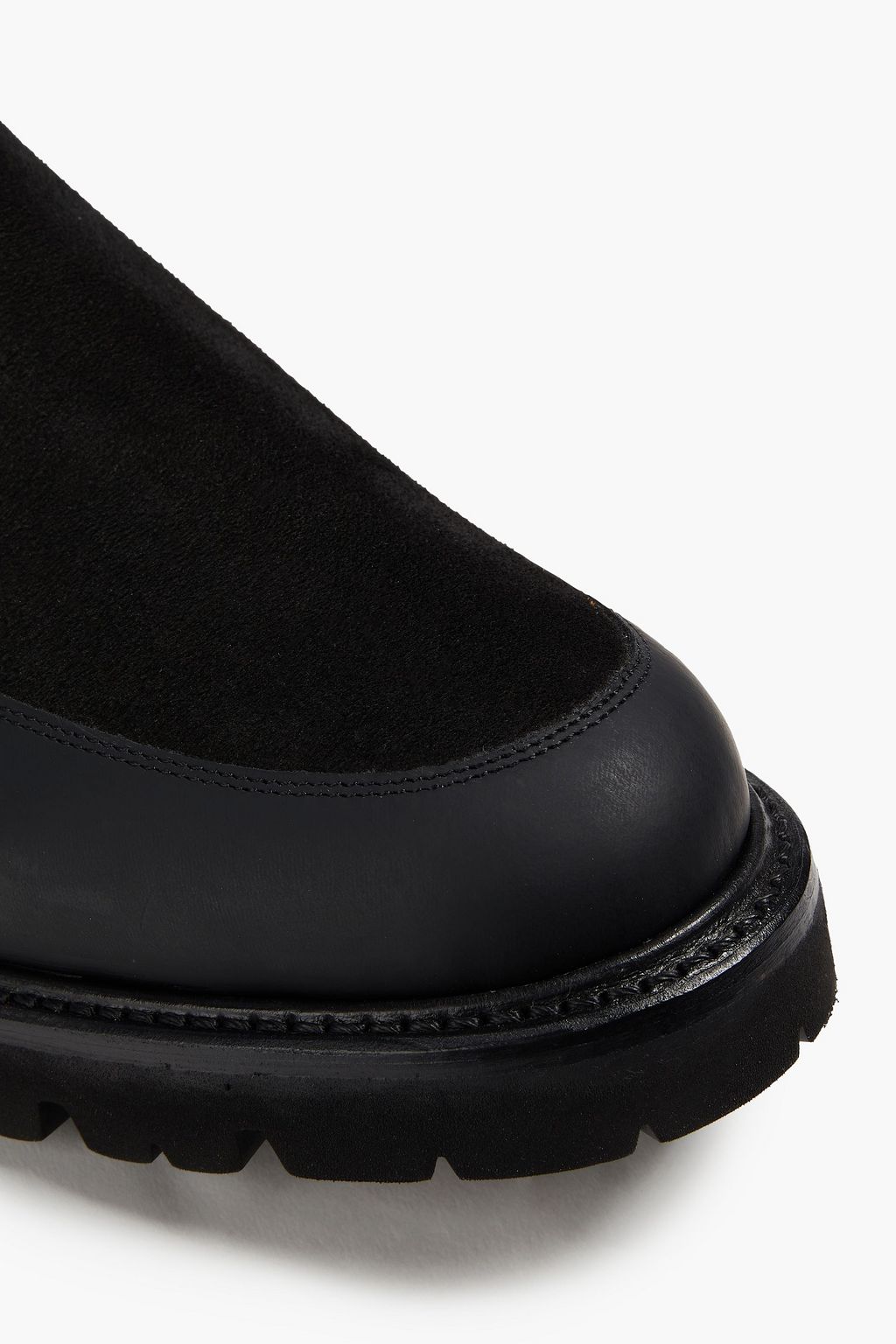 GRENSON Abner leather-trimmed suede Chelsea boots