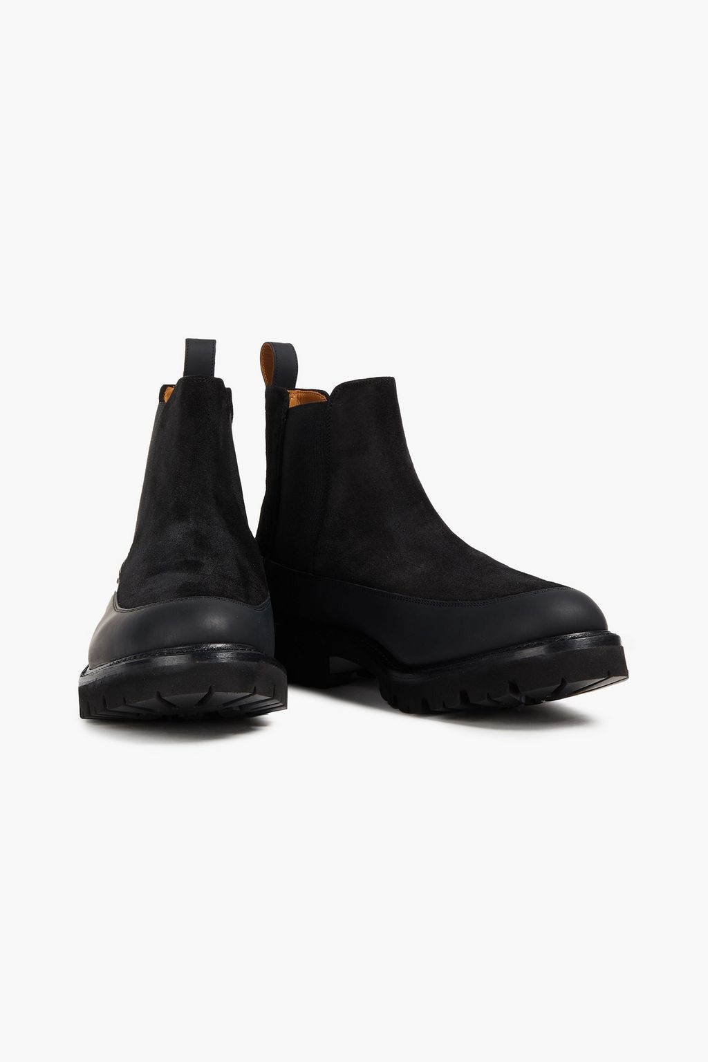 GRENSON Abner leather-trimmed suede Chelsea boots