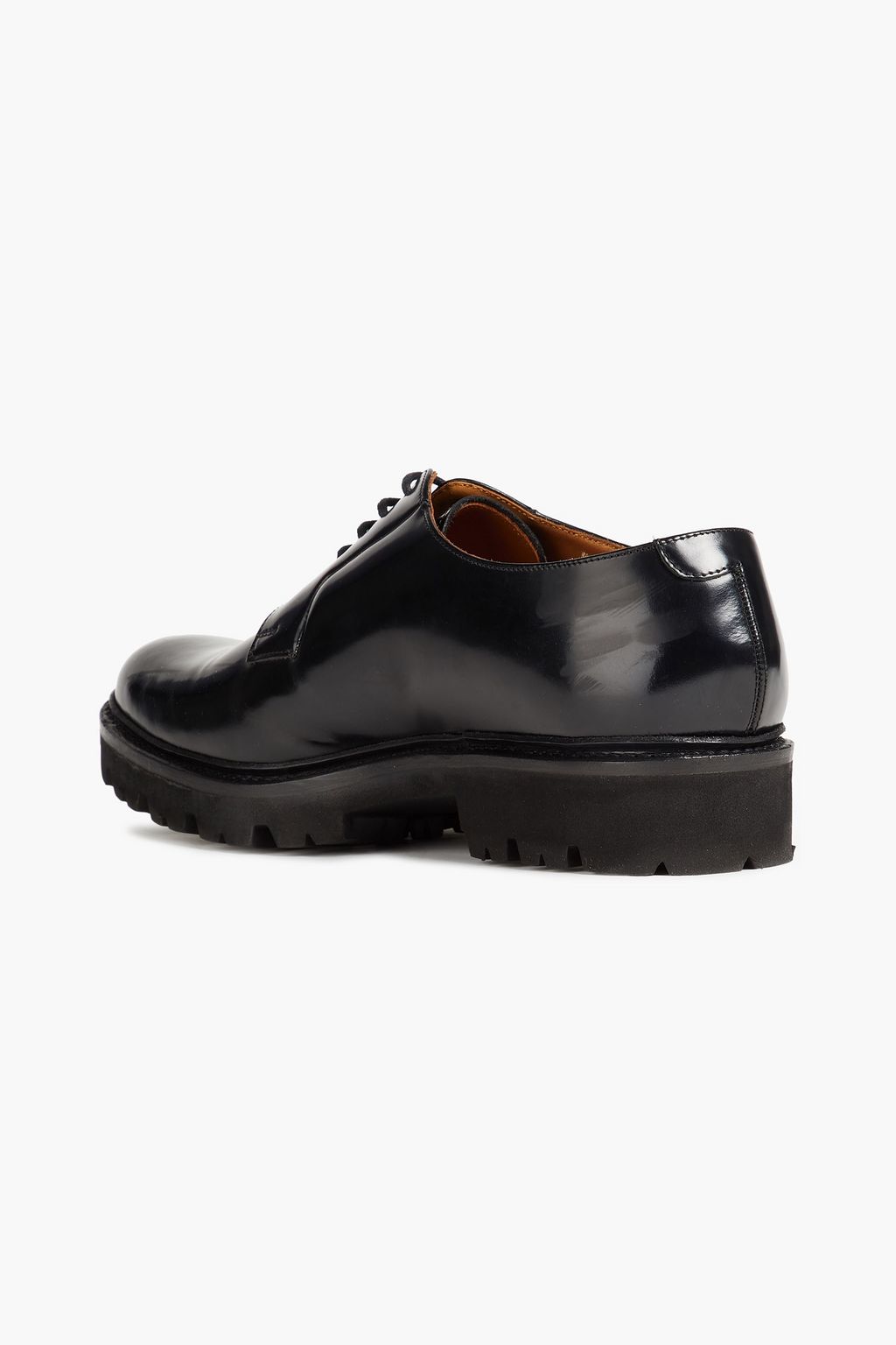GRENSON Glossed-leather derby shoes