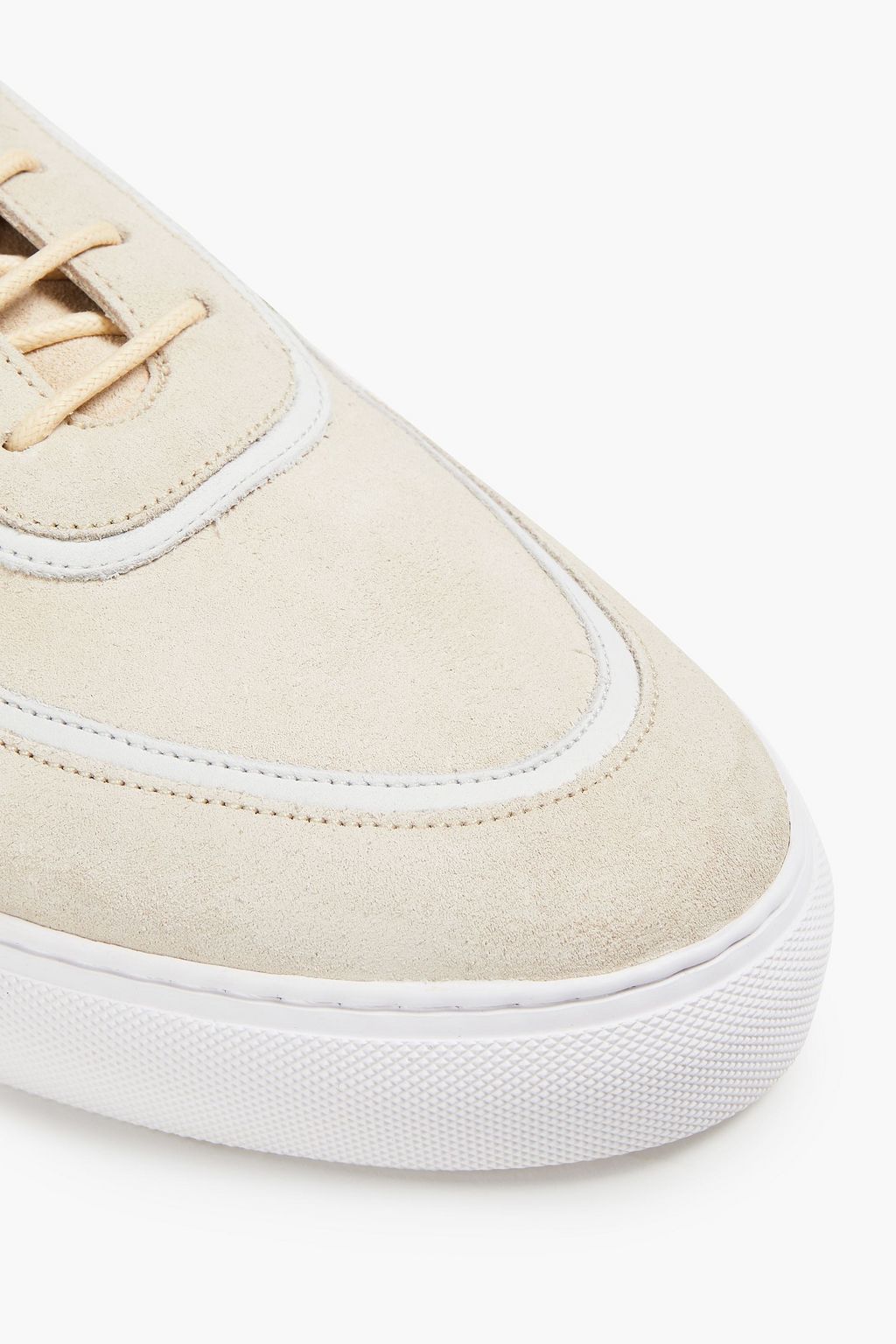 GRENSON Leather-trimmed suede sneakers